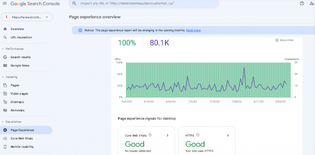Page experience overview