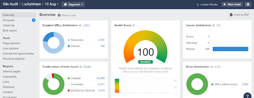 Ahrefs Report
