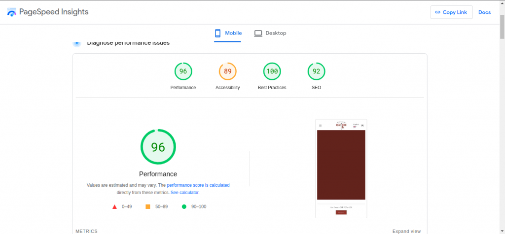 Page Speed Insight
