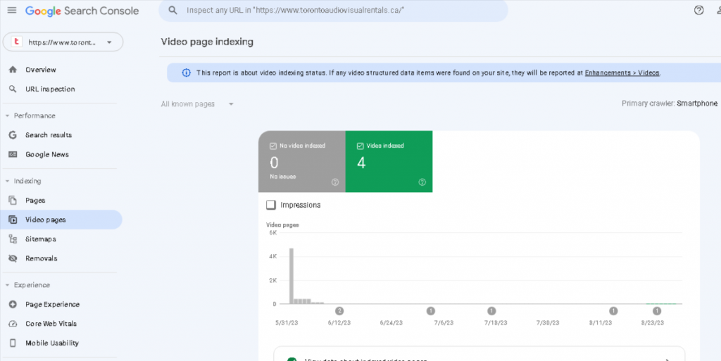 Video Page Indexing