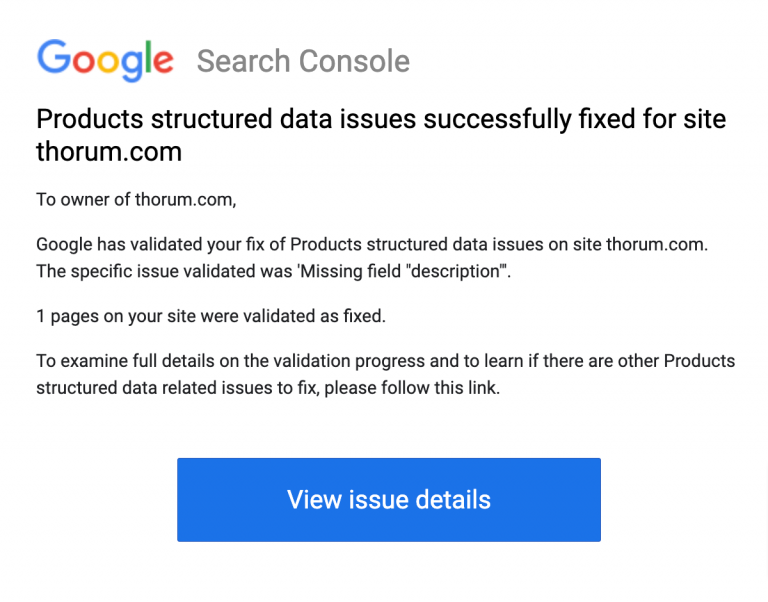 Google Search Console Successfully fix