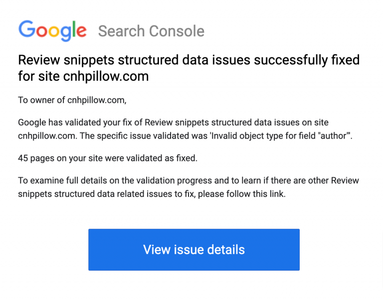 Review-snippets-structured-data-issues-successfully-fixed-for-site-cnhpillow-com
