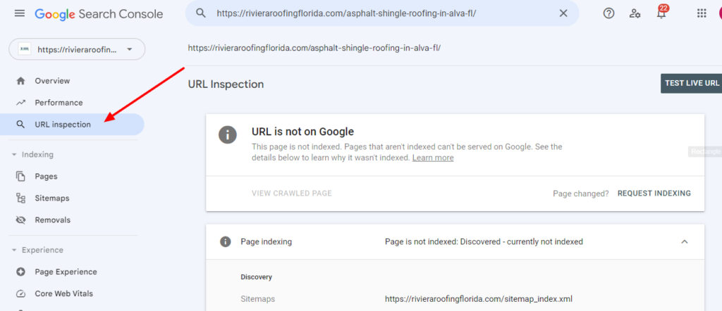 Why use google request indexing