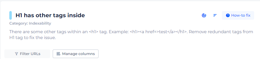 H1 and H2 Tags with Other Elements