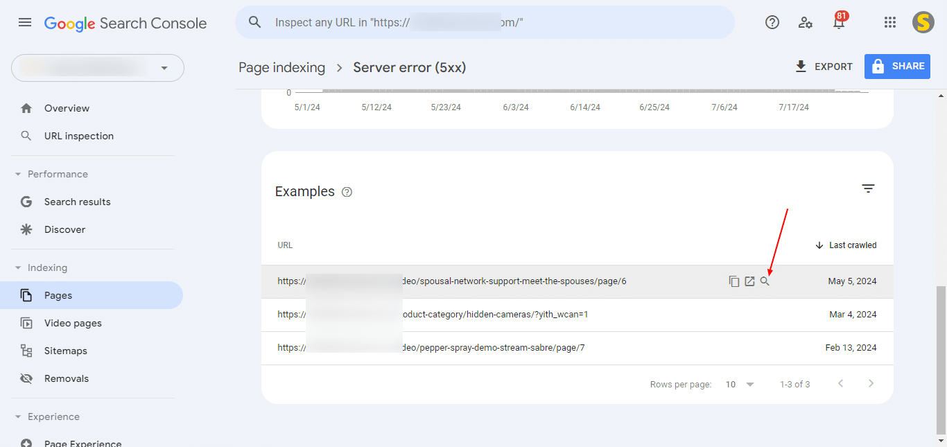 How to Fix Server Error (5xx) in Google Search Console 12 Inspect URl
