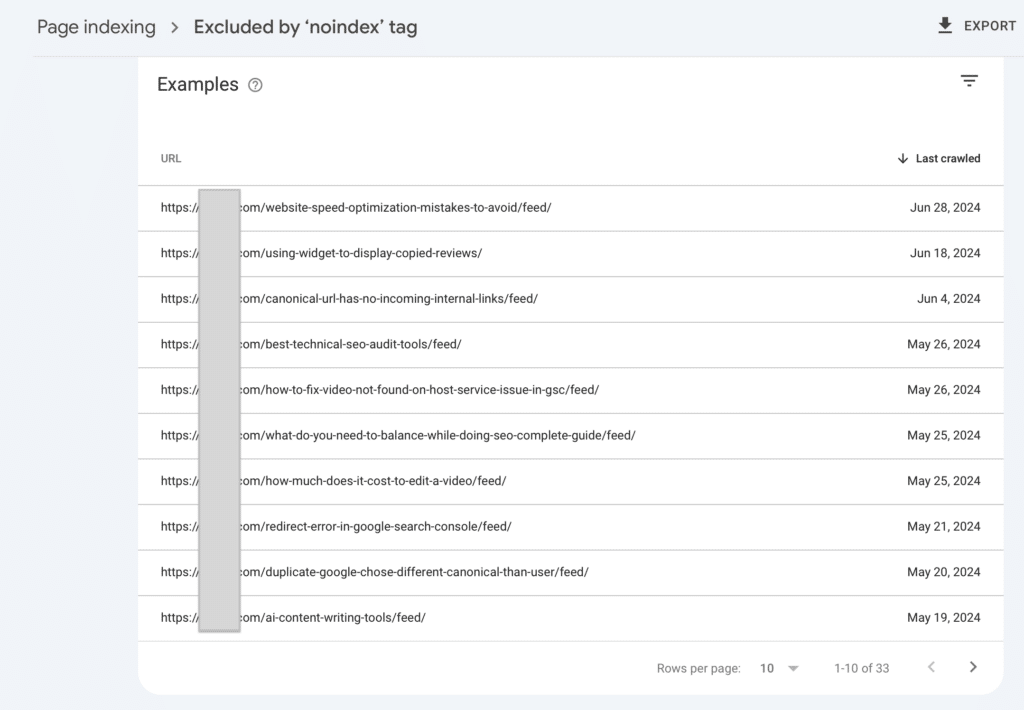 Feed URL in GSC: Should we noindex, disallow or remove feeds 3 No-Index Feed URL in the Google Search Console