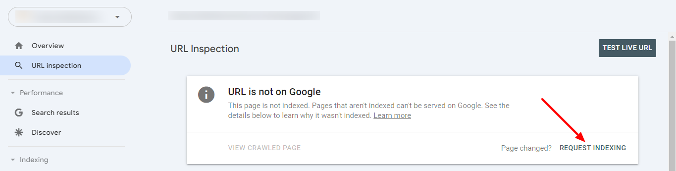 Request Indexing