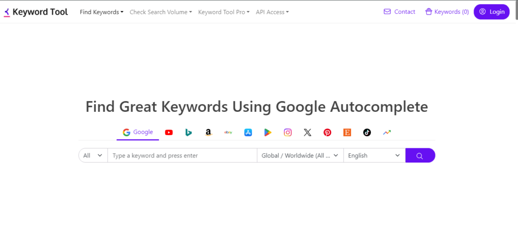 Keyword Tool