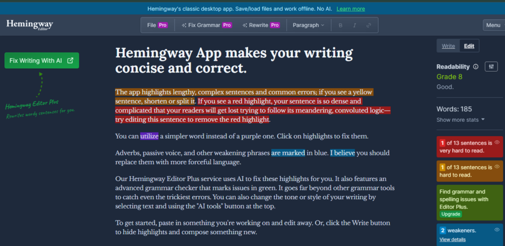 Hemingway Editor