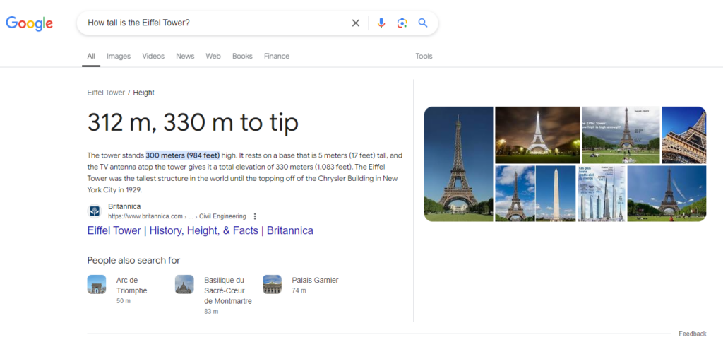 The Ultimate Guide to SERP Features: Elevate Your Digital Strategy 38 Eiffel Tower