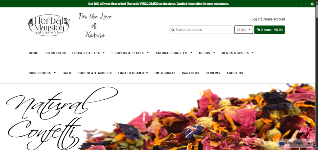 Case Studies 15 Natural Confetti collection by Herbal Mansion - colorful dried flower petals and botanicals