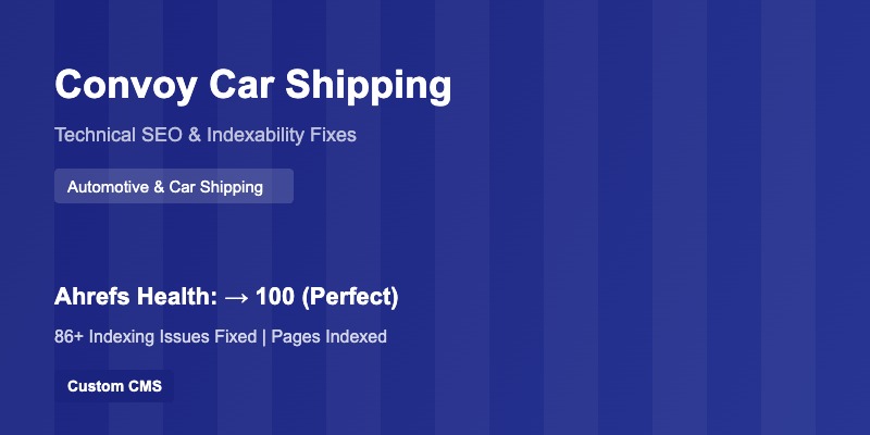 Technical SEO Company 14 convoy car shipping case study