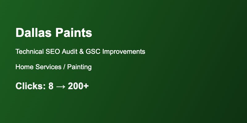Technical SEO Company 17 dallas paints