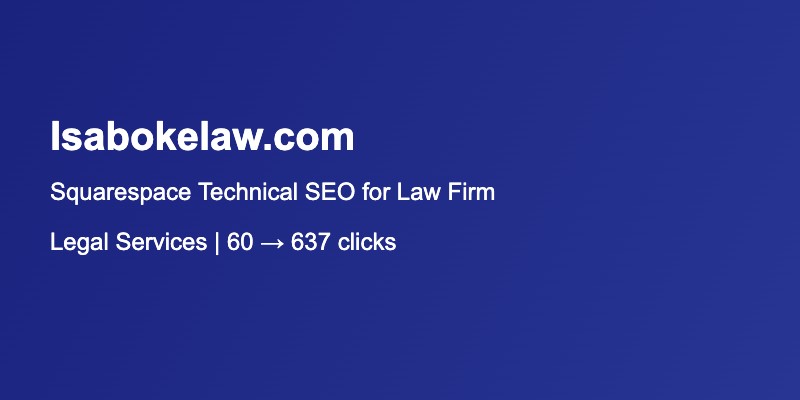 Technical SEO Company 16 isabokelaw case study