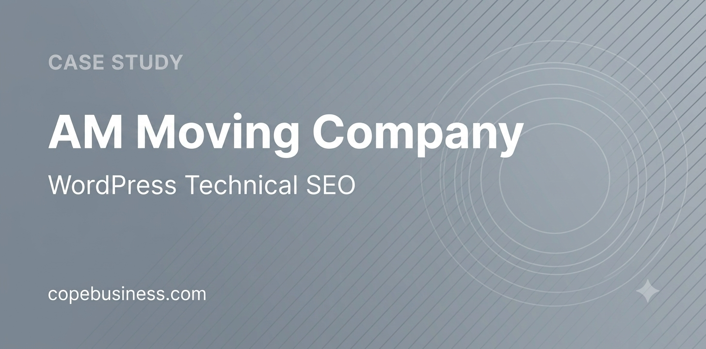 Expert WordPress SEO Services 3 AM Moving Company WordPress technical SEO case study