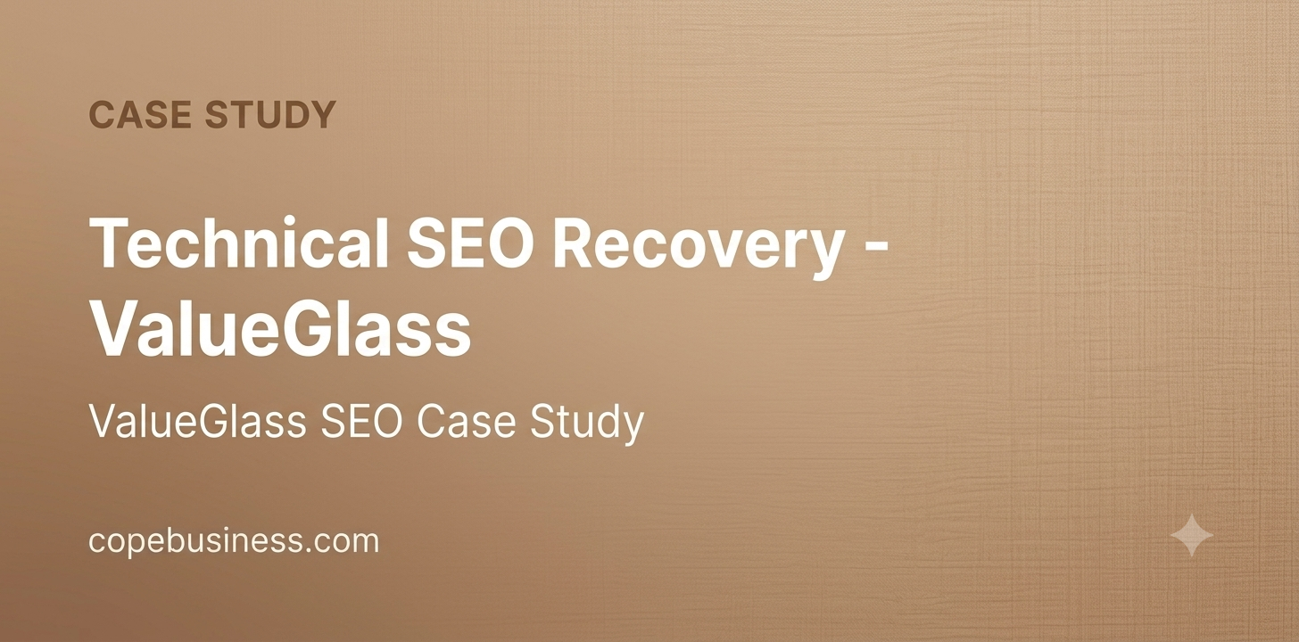 Sitebulb SEO Errors Fixing Service 1 Value Glass technical SEO recovery case study
